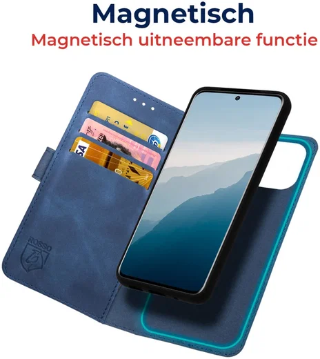 Rosso Element Uitneembaar 2-in-1 Samsung Galaxy A55 Hoesje Blauw afbeelding 2