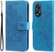 Oppo A18 / A38 Hoesje Mandala Bloemen Wallet Book Case Kunstleer Blauw afbeelding 1