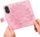 Oppo A18 / A38 Hoesje Mandala Bloemen Wallet Book Case Kunstleer Roze afbeelding 8
