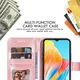 Oppo A18 / A38 Hoesje Mandala Bloemen Wallet Book Case Kunstleer Roze afbeelding 9