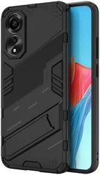 Oppo A78 4G Hoesje Shockproof Kickstand Back Cover Zwart afbeelding