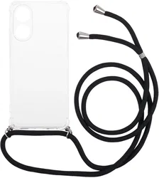 Oppo A78 4G Hoesje met Koord Schokbestendig TPU Transparant afbeelding