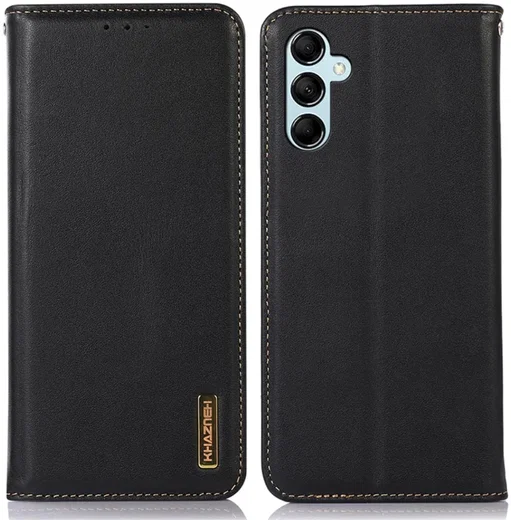 KHAZNEH Samsung Galaxy S24 Hoesje RFID Book Case Leer Zwart afbeelding 2