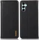 KHAZNEH Samsung Galaxy S24 Hoesje RFID Book Case Leer Zwart afbeelding 2