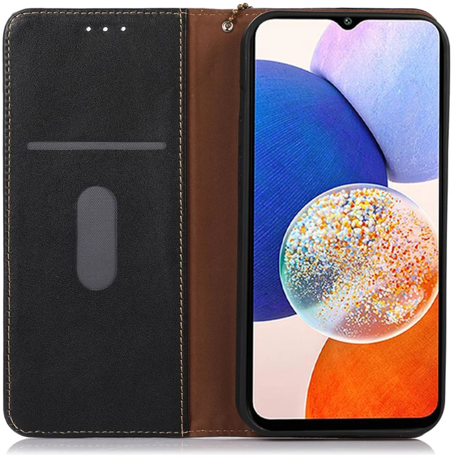KHAZNEH Samsung Galaxy S24 Ultra Hoesje RFID Book Case Leer Zwart afbeelding 1