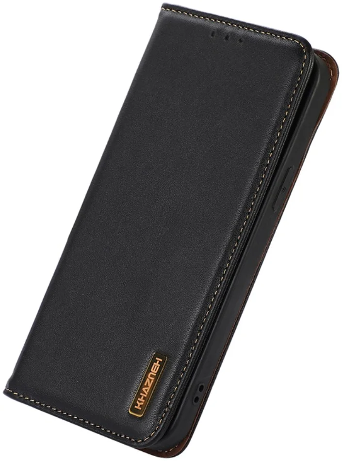KHAZNEH Samsung Galaxy S24 Ultra Hoesje RFID Book Case Leer Zwart afbeelding 5