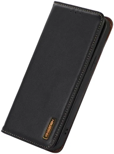 KHAZNEH Samsung Galaxy S24 Ultra Hoesje RFID Book Case Leer Zwart afbeelding 5