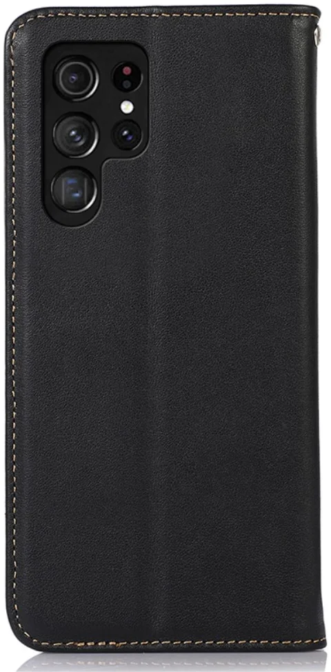 KHAZNEH Samsung Galaxy S24 Ultra Hoesje RFID Book Case Leer Zwart afbeelding 7