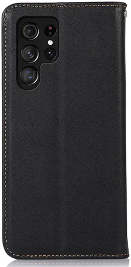 KHAZNEH Samsung Galaxy S24 Ultra Hoesje RFID Book Case Leer Zwart afbeelding 7