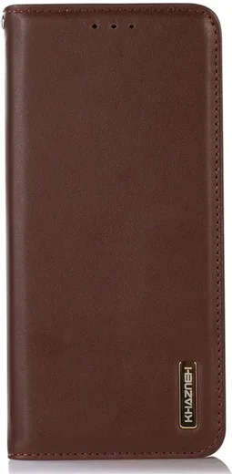 KHAZNEH Samsung Galaxy S24 Ultra Hoesje RFID Book Case Leer Bruin afbeelding 6