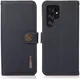 KHAZNEH Samsung S24 Ultra Hoesje RFID Book Case Leer Blauw afbeelding 2