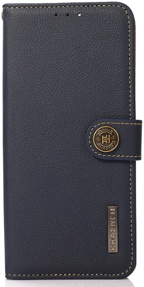 KHAZNEH Samsung S24 Ultra Hoesje RFID Book Case Leer Blauw afbeelding 6