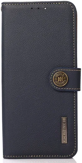 KHAZNEH Samsung S24 Ultra Hoesje RFID Book Case Leer Blauw afbeelding 6
