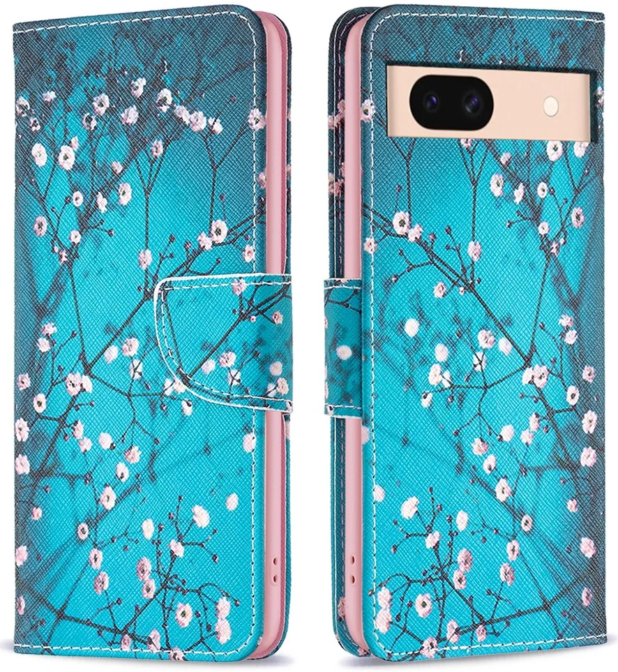 Google Pixel 8a Hoesje Portemonnee Book Case Blossom Print afbeelding 1