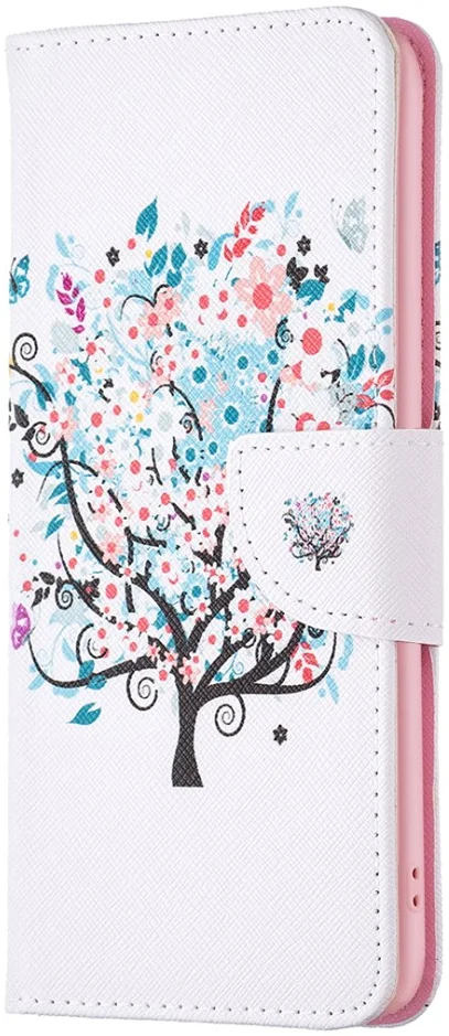 Google Pixel 8a Hoesje Portemonnee Book Case Bloemen Boom Print afbeelding 4