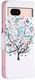 Google Pixel 8a Hoesje Portemonnee Book Case Bloemen Boom Print afbeelding 5