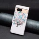 Google Pixel 8a Hoesje Portemonnee Book Case Bloemen Boom Print afbeelding 6