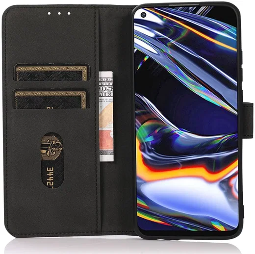 KHAZNEH Google Pixel 8a Hoesje Retro Wallet Book Case Zwart afbeelding 1