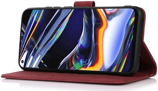KHAZNEH Google Pixel 8a Hoesje Retro Wallet Book Case Rood afbeelding 3