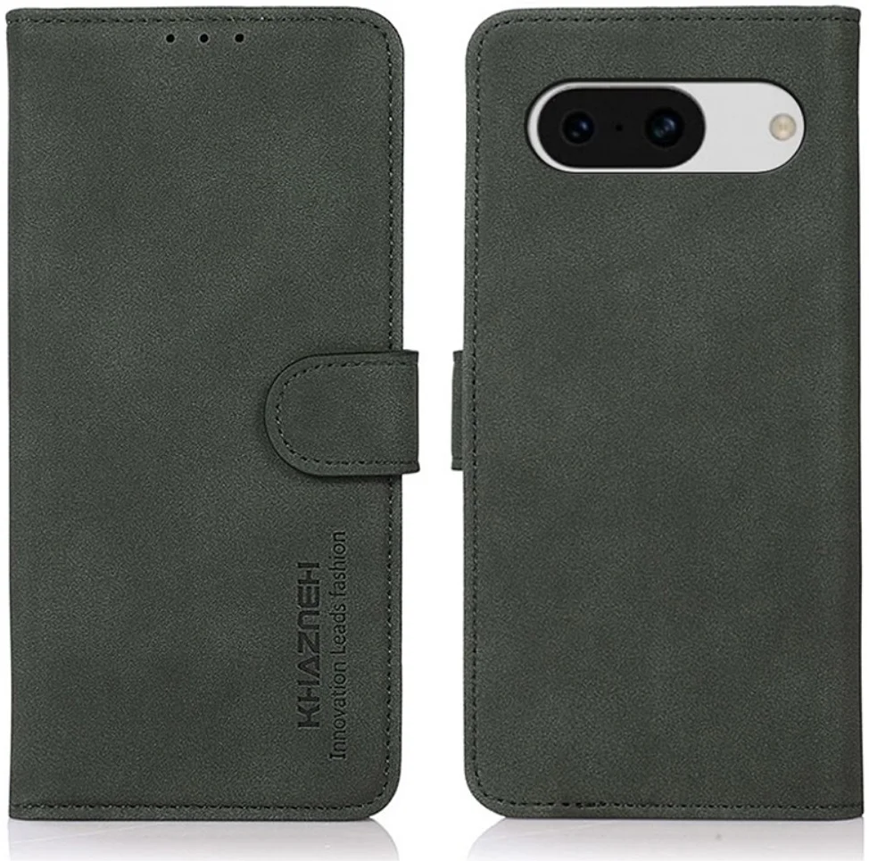 KHAZNEH Google Pixel 8a Hoesje Retro Wallet Book Case Groen afbeelding 2