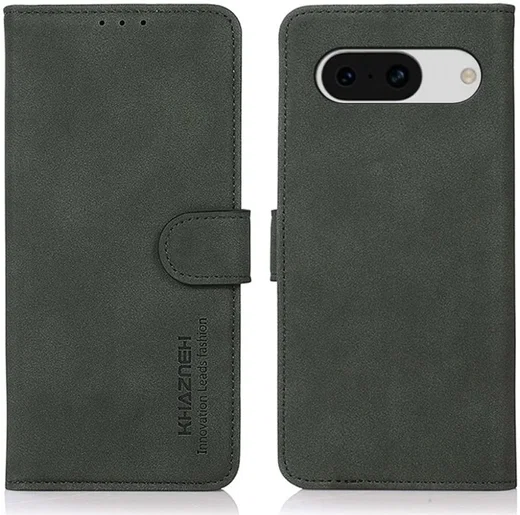 KHAZNEH Google Pixel 8a Hoesje Retro Wallet Book Case Groen afbeelding 2