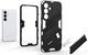 Samsung Galaxy S24 Hoesje Shockproof Kickstand Back Cover Zwart afbeelding 3