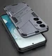 Samsung Galaxy S24 Hoesje Shockproof Kickstand Back Cover Grijs afbeelding 5