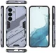 Samsung Galaxy S24 Hoesje Shockproof Kickstand Back Cover Grijs afbeelding 6