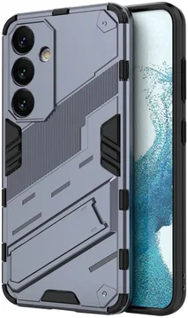Samsung Galaxy S24 Hoesje Shockproof Kickstand Back Cover Grijs