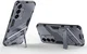 Samsung Galaxy S24 Hoesje Shockproof Kickstand Back Cover Grijs afbeelding 2