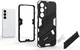 Samsung Galaxy S24 Hoesje Shockproof Kickstand Back Cover Grijs afbeelding 3