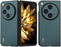 ABEEL Litchi OnePlus Open Hoesje Leer Back Cover Groen afbeelding