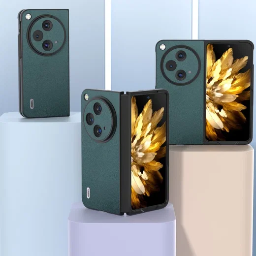 ABEEL Litchi OnePlus Open Hoesje Leer Back Cover Groen afbeelding 4