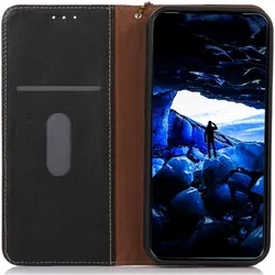 KHAZNEH Xiaomi 14 Hoesje Retro Wallet Book Case Zwart afbeelding