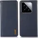 KHAZNEH Xiaomi 14 Hoesje Retro Wallet Book Case Blauw afbeelding 2