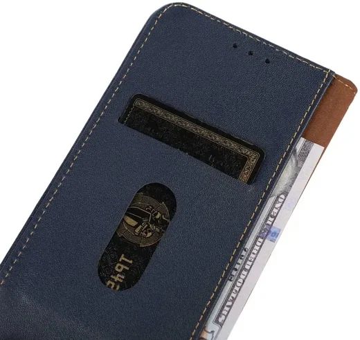 KHAZNEH Xiaomi 14 Hoesje Retro Wallet Book Case Blauw afbeelding 5