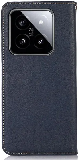 KHAZNEH Xiaomi 14 Hoesje Retro Wallet Book Case Blauw afbeelding 7