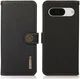 KHAZNEH Google Pixel 8a Hoesje RFID Book Case Leer Zwart afbeelding 2