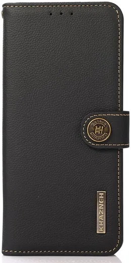 KHAZNEH Google Pixel 8a Hoesje RFID Book Case Leer Zwart afbeelding 6