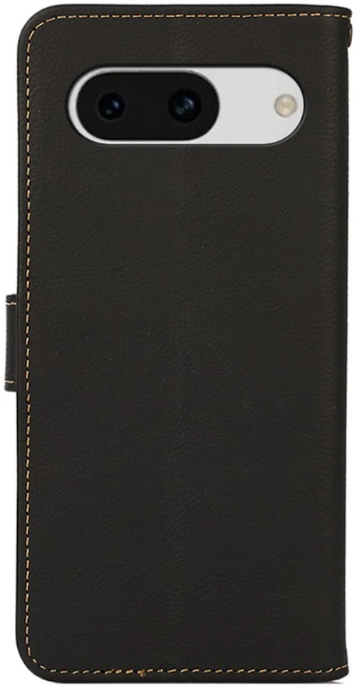 KHAZNEH Google Pixel 8a Hoesje RFID Book Case Leer Zwart afbeelding 7