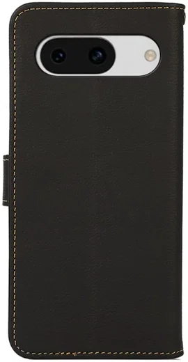 KHAZNEH Google Pixel 8a Hoesje RFID Book Case Leer Zwart afbeelding 7