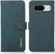 KHAZNEH Google Pixel 8a Hoesje RFID Book Case Leer Groen afbeelding 2