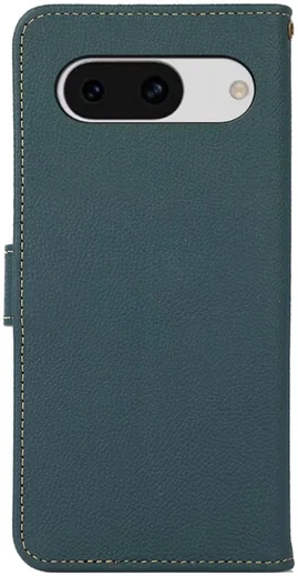 KHAZNEH Google Pixel 8a Hoesje RFID Book Case Leer Groen afbeelding 7