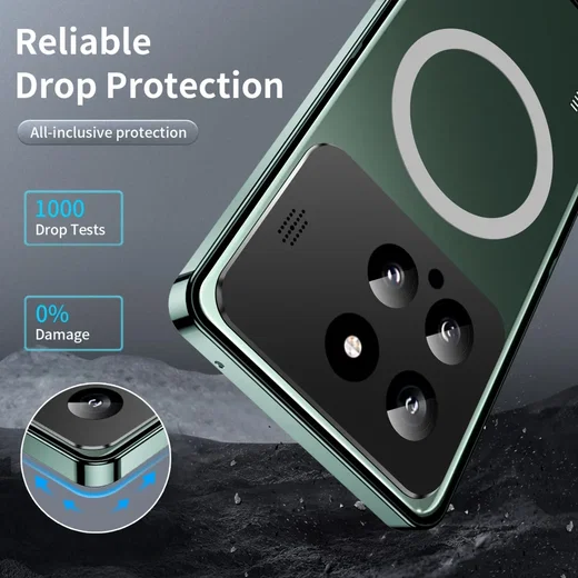 Xiaomi 14 Aroma Design Hoesje met MagSafe Schokbestendig Groen afbeelding 6