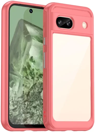 Google Pixel 8a Hoesje Acryl Back Cover Rood afbeelding 1