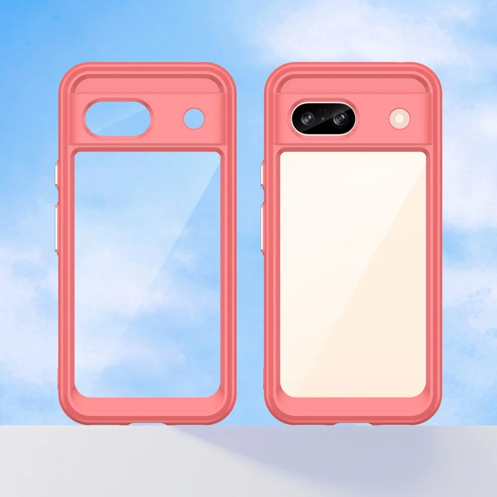 Google Pixel 8a Hoesje Acryl Back Cover Rood afbeelding 2