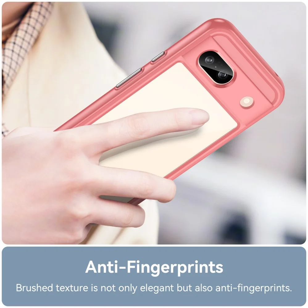 Google Pixel 8a Hoesje Acryl Back Cover Rood afbeelding 5