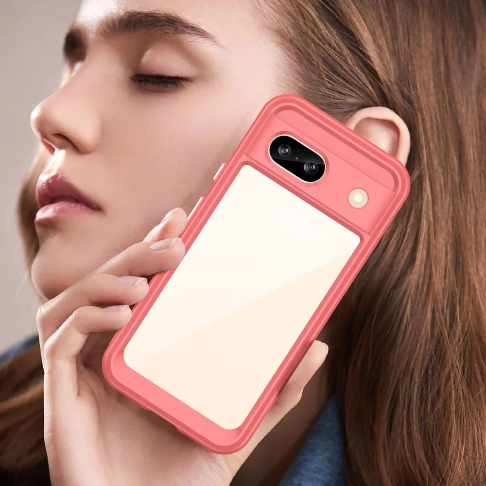 Google Pixel 8a Hoesje Acryl Back Cover Rood afbeelding 7