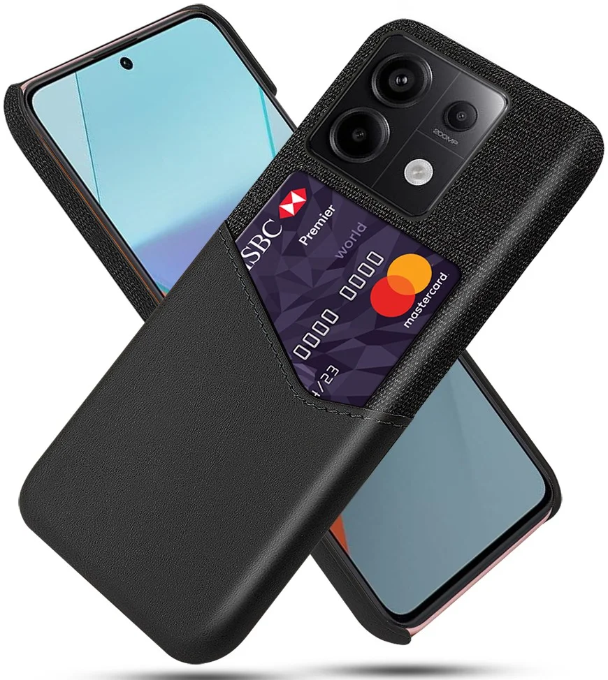 Xiaomi Redmi Note 13 Pro 5G / Poco X6 Hoesje Kaarthouder Zwart afbeelding 1