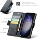 CaseMe 023 Samsung Galaxy S24 Hoesje RFID Book Case Zwart afbeelding 3